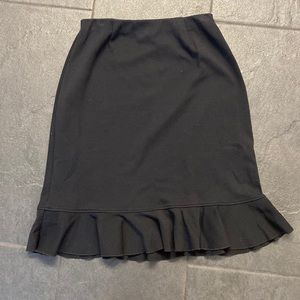 Black Hanna Andersson Jersey Skirt with Ruffle Hem